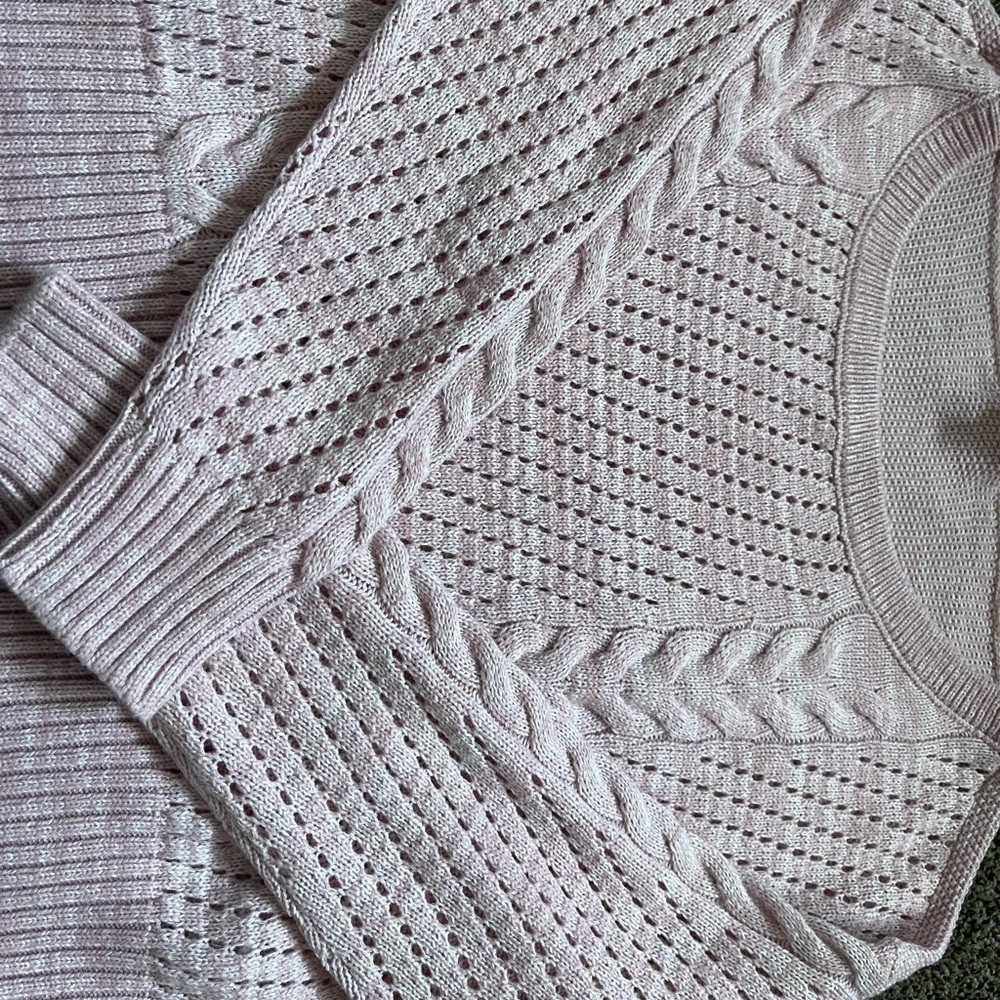Light Pink Slightly Cropped Sweater